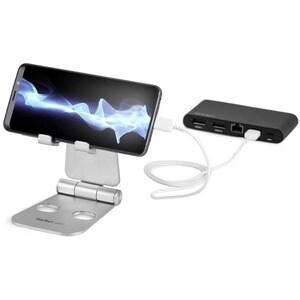 StarTech.com Phone and Tablet Stand - Foldable Universal Mobile Device Holder - Smartphones/Tablets - Adjustable Cell Phon