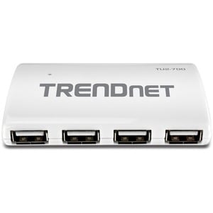 TRENDnet USB 2.0 7-Port High Speed Hub with 5V/2A Power Adapter, Up to 480 Mbps USB 2.0 connection Speeds, TU2-700 - High 