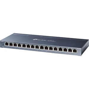 TP-Link TL-SG116 - 16-Port Gigabit Ethernet Network Switch - Limited Lifetime Protection - Desktop/ Wall-Mount, Fanless - 