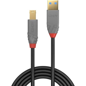 LINDY Anthra Line 5 m USB Datentransferkabel - 5 Gbit/s - Abschirmung - Golden Beschichteter Stecker - Golden Beschichtete