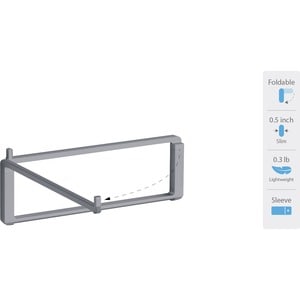 Rain Design mBar pro Notebook-Halter - 76,2 mm x 243,8 mm x 248,9 mm x - Anodisiertes Aluminium - 1 - Grau
