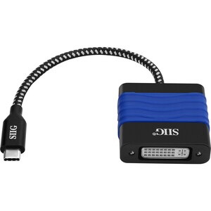 SIIG USB Type-C to DVI Video Cable Adapter - USB Type C - 1 x DVI, 1 x DVI-D, DVI