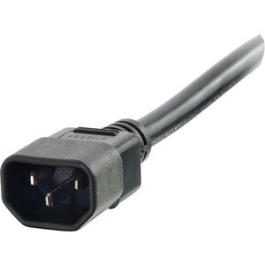 C2G Power Extension Cord - For PDU, Network Device - 250 V AC15 A - Black - 6 ft Cord Length - TAA Compliant