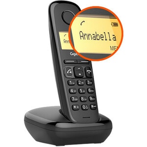 Gigaset A270 DECT Cordless Phone - Black - Cordless - Corded - 1 x Phone Line - 1 x Handset - 1 Simultaneous Calls - Speak