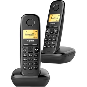 Gigaset A270A Quattro DECT Cordless Phone - Black - Cordless - Corded - 1 x Phone Line - 4 x Handset - 1 Simultaneous Call