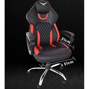 Sillón de Juego Naceb - Espuma, Cuero sintético PU, Metálico - Negro, Rojo