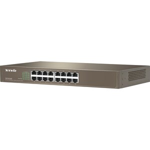 Tenda TEF1016D 16 Ports Ethernet Switch - 2 Layer Supported - Twisted Pair - Desktop, Rack-mountable