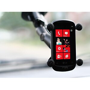 RAM Mounts X-Grip Vehicle Mount for Phone Mount, Handheld Device, iPhone, Smartphone, Suction Cup - Stainless Steel