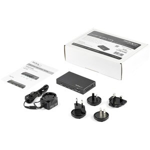 StarTech.com 2 Port HDMI Splitter - 4K 60Hz - 1x2 Way HDMI 2.0 Splitter - HDR - ST122HD208 - Displays the same image with 