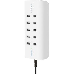 Belkin RockStar 10-Port USB Charging Station - 120 W - 5 V DC Output - 2.40 A