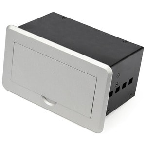 StarTech.com Conference Table Connectivity Pop up Box with AV and Data Ports - HDMI, VGA, DisplayPort to 4K HDMI Output (B