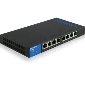 Linksys 8-Port Business Smart Gigabit PoE+ Switch - 130W - 8 Ports - Manageable - Gigabit Ethernet - 10/100/1000Base-T - 2