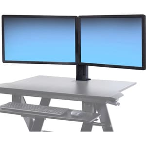 Ergotron Desk Mount for LCD Display - Black - 2 Display(s) Supported - 61 cm (24") Screen Support - 12.70 kg Load Capacity