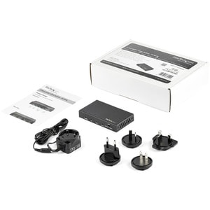 StarTech.com 2 Port HDMI Splitter - 4K 60Hz - 1x2 Way HDMI 2.0 Splitter - HDR - ST122HD214 - Displays the same image with 