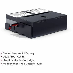 CyberPower RB1250X4 Replacement Battery Cartridge - 4 X 12 V / 5 Ah Sealed Lead-Acid Battery, 18MO Warranty