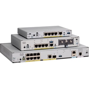 Cisco 1100 C1101-4PLTEP Router - 5 Ports - Management Port - Gigabit Ethernet - Desktop, Rack-mountable