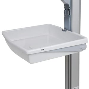 Ergotron Accessory Tray - 5.90 kg Weight Capacity - 416.6 mm Width x 330.2 mm Depth x 76.2 mm Height - Plastic, Steel - Wh