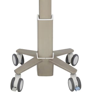 Ergotron CareFit Medical Trolley - 5.44 kg Capacity - 4 Casters - 101.60 mm Caster Size - Plastic, Zinc Plated Steel, Alum