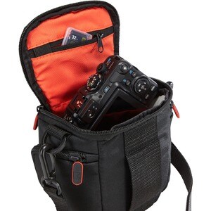 Case Logic DCB-304 Carrying Case Camera - Black - Polyester Body - Belt Loop, Lanyard Strap, Handle, Shoulder Strap - 177.