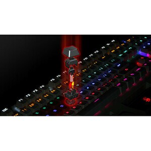 Bloody Gaming Optical Mechanical Gaming Keyboard, Backlit Adjustable - Cable Connectivity - USB Interface - Multimedia Hot