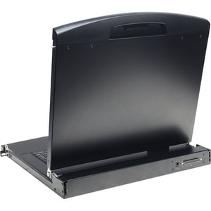 DIGITUS Professional LCD Rack Console KVM Switch - Jet Black - 8 Computer(s) - 48.3 cm (19") LCD - 1366 x 768 - Keyboard -