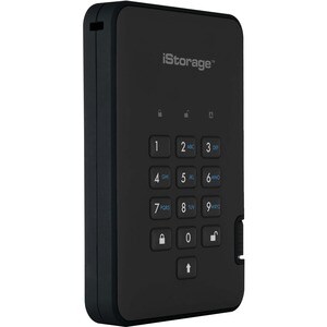 iStorage diskAshur2 HDD 2 TB | Secure Portable Hard Drive | Password Protected | Dust/Water-Resistant | Hardware Encryptio