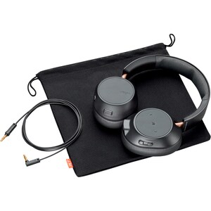 Plantronics BackBeat GO 810 Wireless Over-the-head Stereo Headset - Graphite Black - Binaural - Circumaural - 5000 cm - Bl