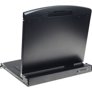 DIGITUS Professional LCD-Rack-Konsole KVM-Schalter - Schwarz - 8 Computer - 48,3 cm (19 Zoll) LCD - 1366 x 768 - Tastatur 