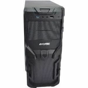 EVOTEC Gabinete para computadora gamer - ATX, Micro ATX, Mini ATX Placa base admitida - Minitorre - Metálico - Negro - 600