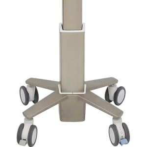Ergotron CareFit Medical Cart - 5.44 kg Capacity - 4 Casters - 101.60 mm Caster Size - Plastic, Zinc Plated Steel, Alumini