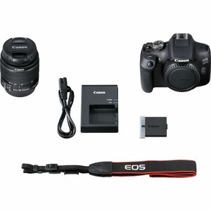 Canon EOS 2000D 24,1 Megapixel Digitale Spiegelreflexkameragehäuse mit Objektiv - 18 mm - 55 mm Brennweite - Schwarz - Aut