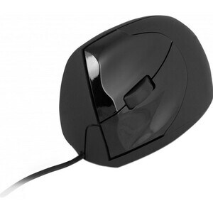 Urban Factory USB Wired Ergo Mouse Left Hand - Optical - Cable - Black - 1 Pack - USB 2.0 - 2400 dpi - Scroll Wheel - 3 Bu