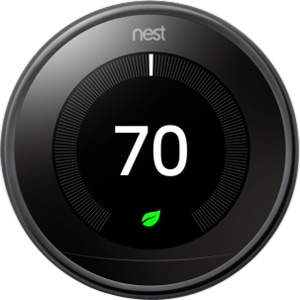 Google Nest Learning Thermostat 3rd Generation - For Tablet, Notebook, Room, Heater, Humidifier, Dehumidifier, Fan, Home, 