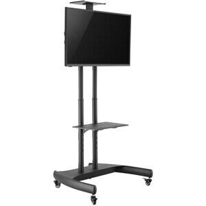 V7 TVCART1-3E Height Adjustable Display Stand - Up to 177.8 cm (70") Screen Support - 50 kg Load Capacity - 2 x Shelf(ves)