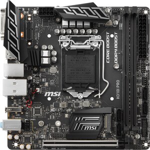 MSI H310I PRO Desktop Motherboard - Intel H310 Chipset - Socket H4 LGA-1151 - Mini ITX - 32 GB DDR4 SDRAM Maximum RAM - DI
