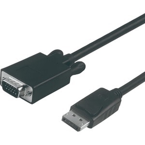 VisionTek DisplayPort to VGA 2 Meter Cable (M/M) - DisplayPort to VGA Active cable - DP to VGA Cable Male to Male 2 meter 