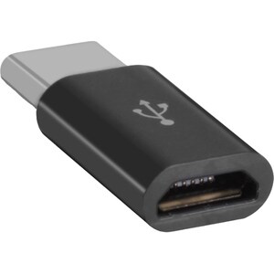 4XEM USB Type-C to USB Type-B Micro Adaptor - 1 x Type C USB 2.0 USB Male - 1 x Type B Micro USB Female - Black - 1