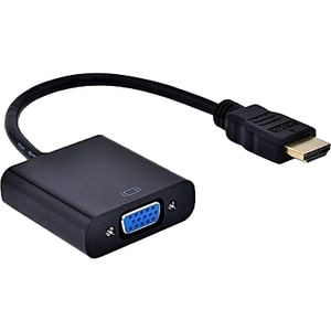 4XEM HDMI To VGA Adapter - Black - HDMI/VGA A/V Cable for Audio/Video Device, Projector, Monitor, Ultrabook, Notebook, TV 