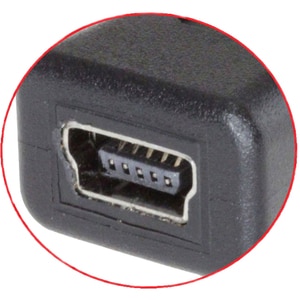4XEM USB Type-C to USB Type-B Mini Adaptor - 1 x Type C USB 2.0 USB Male - 1 x Type B USB 2.0 Mini USB Female - Black - 1