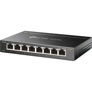 TP-Link TL-SG108S - 8 Port Gigabit Ethernet Switch - Desktop/Wall-Mount - Plug & Play - Fanless - Sturdy Metal - 802.1p/DS