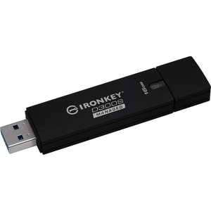Kingston 16GB IronKey D300 D300S USB 3.1 Flash Drive - 16 GB - USB 3.1 - Anthracite - 256-bit AES - TAA Compliant