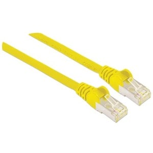 Network Patch Cable, Cat6, 1m, Yellow, Copper, S/FTP, LSOH / LSZH, PVC, RJ45, Gold Plated Contacts, Snagless, Booted, Life