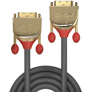 LINDY Gold Line 10 m DVI-D Video Cable for Video Device - First End: 1 x DVI-D (Single-Link) Digital Video - Male - Second
