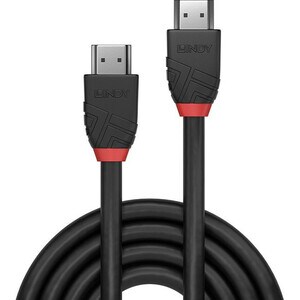 LINDY Black Line 50 cm HDMI A/V Cable for Audio/Video Device - First End: 1 x HDMI 2.0 Type A Digital Audio/Video - Male -