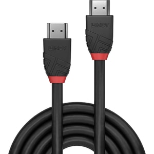 LINDY Black Line 1 m HDMI A/V Cable for Audio/Video Device - First End: 1 x HDMI 2.0 Type A Digital Audio/Video - Male - S