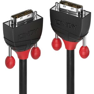 LINDY Black Line 1 m DVI-D Video Cable for Video Device, PC, Monitor, HDTV - First End: 1 x DVI-D (Single-Link) Male Digit