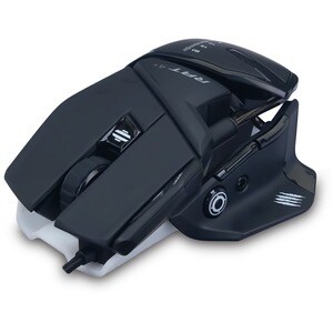 Mad Catz The Authentic R.A.T. 4+ Optical Gaming Mouse - PixArt PMW3330 - Cable - Black - 1 Each - USB 2.0 - 7200 dpi - 9 B