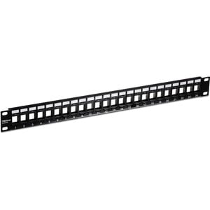 TRENDnet 24-Port Blank Keystone 1U Patch Panel, 1U 19" Metal Rackmount Housing, Recommended With TC-K25C6 & TC-K50C6 Cat6 