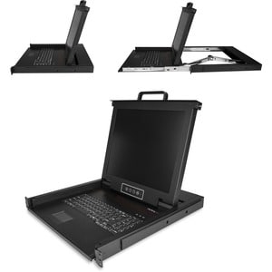 StarTech.com LCD-Rack-Konsole - Stahl - Schwarz - 1 Computer - 43,2 cm (17 Zoll) LCD - SXGA - 1280 x 1024USB - 1 x VGA - T