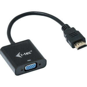i-tec 15 cm HDMI/VGA Videokabel für Monitor, Videogerät, Computer - Zweiter Anschluss: 1 x 15-pin HD-15 - Female - Unterst